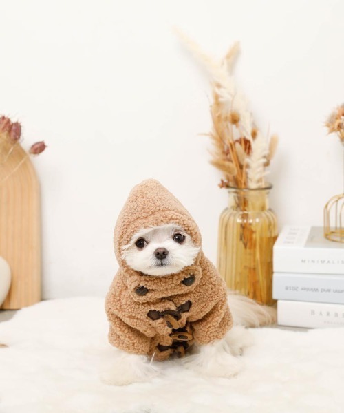 ダッフルボアフーディーコート / 犬服 / ドッグウェア（ペット