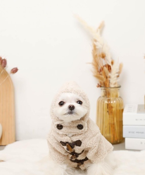 ダッフルボアフーディーコート / 犬服 / ドッグウェア（ペット