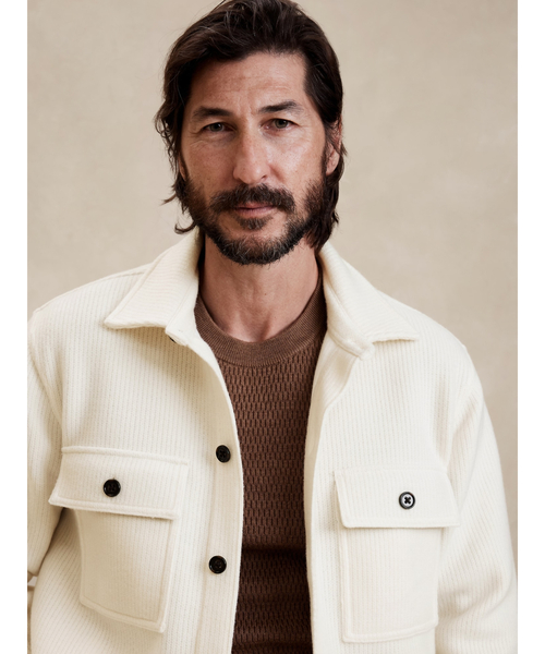 Banana Republic（バナナリパブリック）の「Stephan リブ シャツジャケット（その他アウター・メンズ・アイボリー・L/S/M/XL）」の6枚目の写真