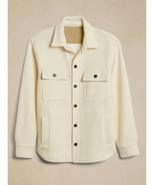 Banana Republic（バナナリパブリック）の「Stephan リブ シャツジャケット（その他アウター・メンズ・アイボリー・L/S/M/XL）」の7枚目の写真
