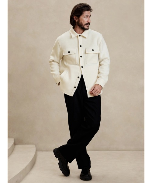 Banana Republic（バナナリパブリック）の「Stephan リブ シャツジャケット（その他アウター・メンズ・アイボリー・L/S/M/XL）」の3枚目の写真