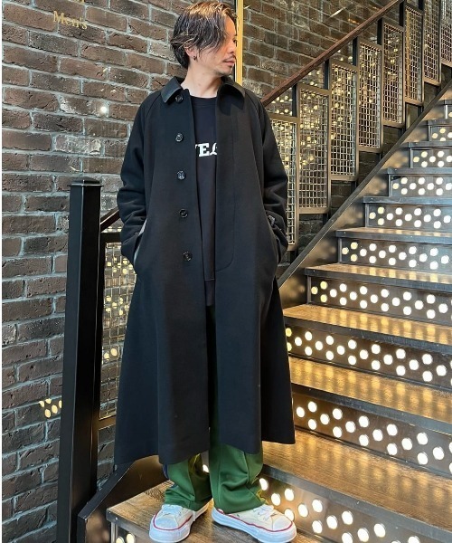 LOVELESS(ラブレス)の「ベルテッド ステンカラーウールコート(ステンカラーコート・メンズ・ブラック/レッド系その他3・S/M/L)」の6枚目の写真