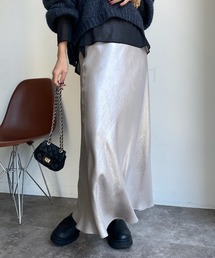 フォイルサテンバイヤスマーメイドスカート