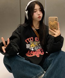 DEVICE | アソート プリント ロゴ オーバーサイズ スウェット トレーナー(スウェット)