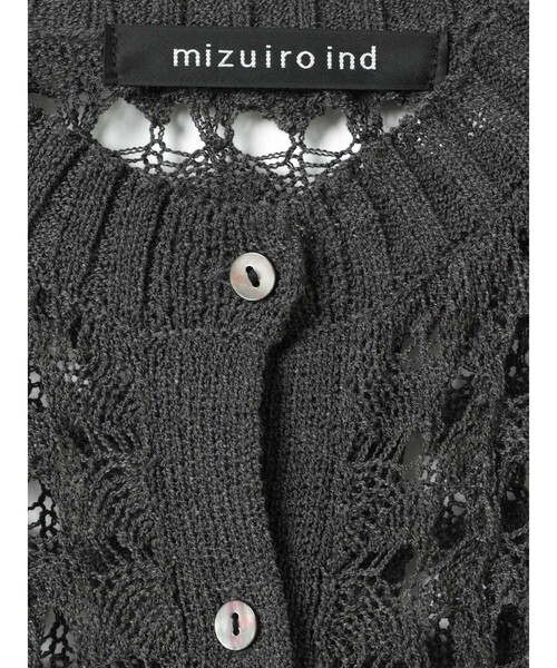 mizuiroind（ミズイロインド）の「mizuiro ind 模様編みクルーネック