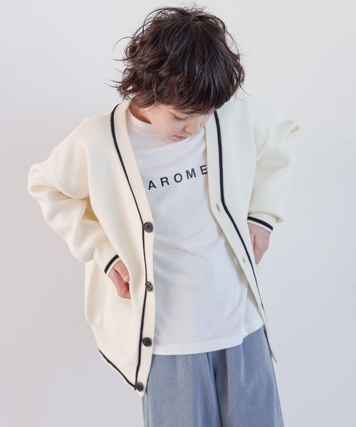 GLOBAL WORK（グローバルワーク）の「リッチライトニットVカーデ/976064（カーディガン/ボレロ・キッズ・ブラック/グレイッシュベージュ/アイボリー/ブルー・120cm/130cm/140cm/150cm/160cm/170cm）」の22枚目の写真