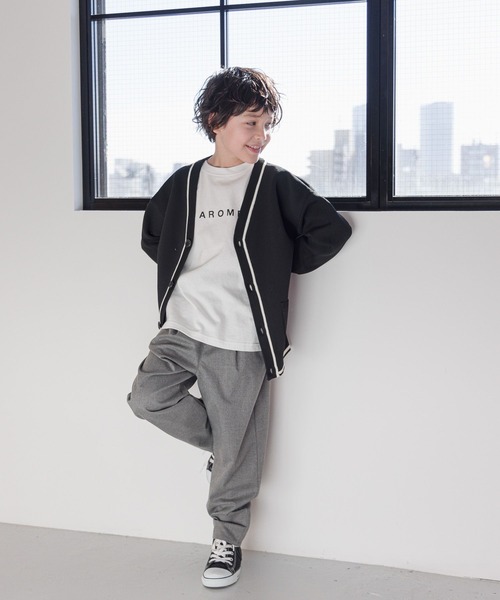 GLOBAL WORK（グローバルワーク）の「リッチライトニットVカーデ/976064（カーディガン/ボレロ・キッズ・ブラック/グレイッシュベージュ/アイボリー/ブルー・120cm/130cm/140cm/150cm/160cm/170cm）」の18枚目の写真