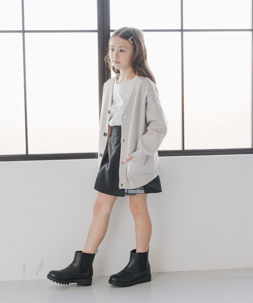 GLOBAL WORK（グローバルワーク）の「リッチライトニットVカーデ/976064（カーディガン/ボレロ・キッズ・ブラック/グレイッシュベージュ/アイボリー/ブルー・120cm/130cm/140cm/150cm/160cm/170cm）」の7枚目の写真