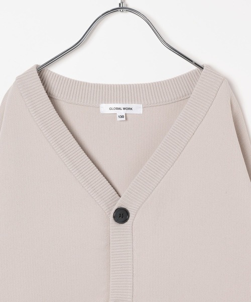 GLOBAL WORK（グローバルワーク）の「リッチライトニットVカーデ/976064（カーディガン/ボレロ・キッズ・ブラック/グレイッシュベージュ/アイボリー/ブルー・120cm/130cm/140cm/150cm/160cm/170cm）」の9枚目の写真
