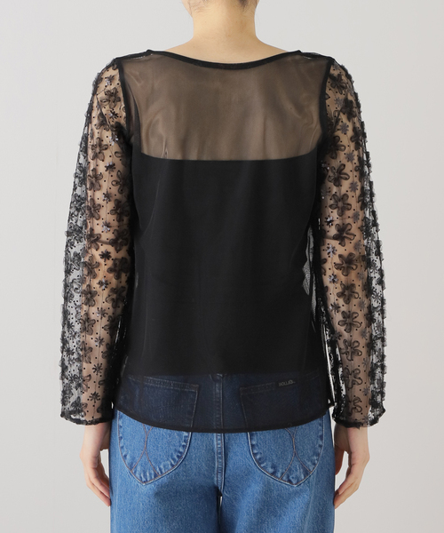 La TOTALITE(ラトータリテ)の「【kaene/カエン】立体チュールコンビブラウス(シャツ/ブラウス・レディース・ブラック・FREE)」の11枚目の写真
