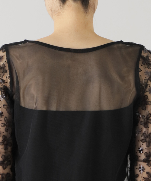 La TOTALITE(ラトータリテ)の「【kaene/カエン】立体チュールコンビブラウス(シャツ/ブラウス・レディース・ブラック・FREE)」の13枚目の写真