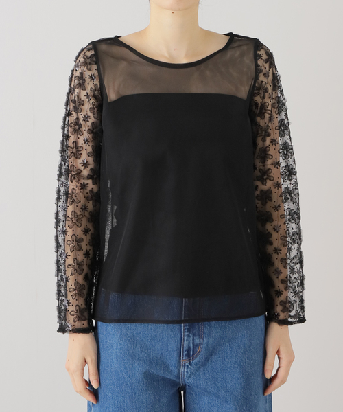 La TOTALITE(ラトータリテ)の「【kaene/カエン】立体チュールコンビブラウス(シャツ/ブラウス・レディース・ブラック・FREE)」の19枚目の写真