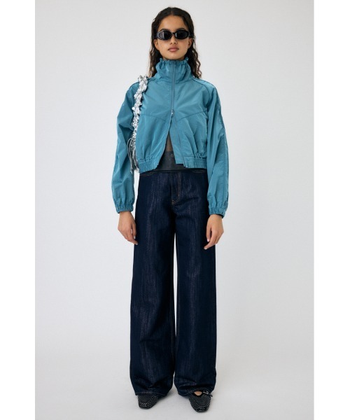MOUSSY（マウジー）の「CODE NYLON STAND ジャケット（ナイロンジャケット・レディース・グレー/ブルー/ブラック・FREE）」の9枚目の写真