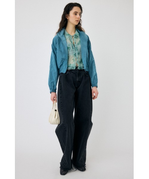 MOUSSY（マウジー）の「CODE NYLON STAND ジャケット（ナイロンジャケット・レディース・グレー/ブルー/ブラック・FREE）」の18枚目の写真