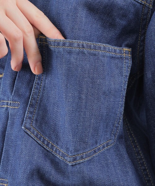 MACKINTOSH PHILOSOPHY（ﾏｯｷﾝﾄｯｼｭ ﾌｨﾛｿﾌｨｰ）の「コットンリネンデニムジャケット（デニムジャケット・レディース・ブルー/ダークネイビー・36/38/40）」の8枚目の写真