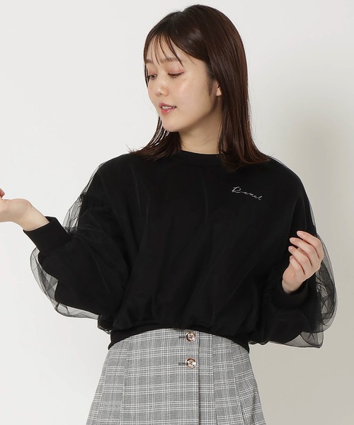 REDYAZEL（レディアゼル）の「チュールレイヤードトップス（その他トップス・レディース・ホワイト/ブラック/グレー・FREE）」の3枚目の写真