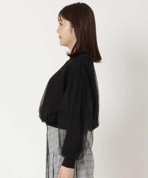 REDYAZEL（レディアゼル）の「チュールレイヤードトップス（その他トップス・レディース・ホワイト/ブラック/グレー・FREE）」の11枚目の写真