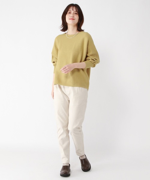 studio CLIP（スタディオクリップ）の「【3シーズンニット】12ゲージ編柄アソートプルオーバー（ニット/セーター・レディース・ネイビー/ライトブルー/ホワイト/イエロー・FREE）」の5枚目の写真