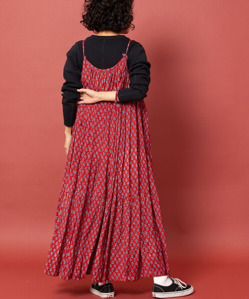 Freada(フリーダ)の「Freada/フリーダ レーヨンプリントキャミワンピース(ワンピース・レディース・ブラック/レッド・ONE SIZE)」の19枚目の写真