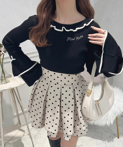 apres jour(アプレジュール)の「刺繍+フレアスリーブニット【ZOZOTOWN限定アイテム】(ニット/セーター・レディース・ホワイト系その他/ブラック/オフホワイト・フリー/X-LARGE)」の19枚目の写真