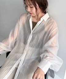 オーガンジーシアーチュニックシャツ