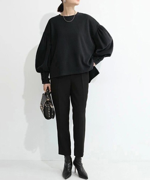 Miniministore(ミニミニストア)の「ボリューム袖 スウェット レディース長袖(スウェット・レディース・ブラック/アイボリー/ライトグレー/ダークグレー・FREE)」の12枚目の写真