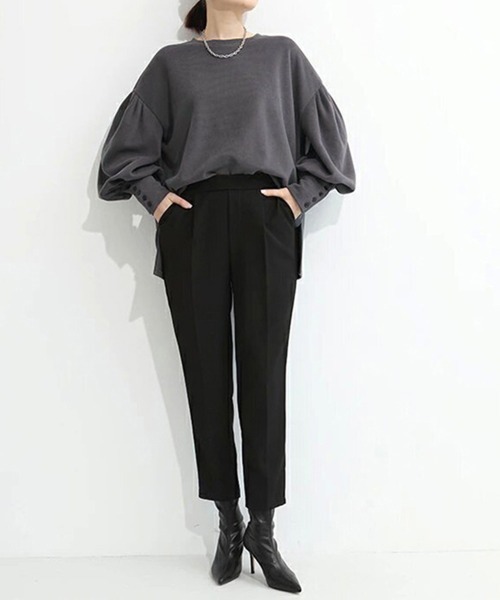 Miniministore(ミニミニストア)の「ボリューム袖 スウェット レディース長袖(スウェット・レディース・ブラック/アイボリー/ライトグレー/ダークグレー・FREE)」の15枚目の写真
