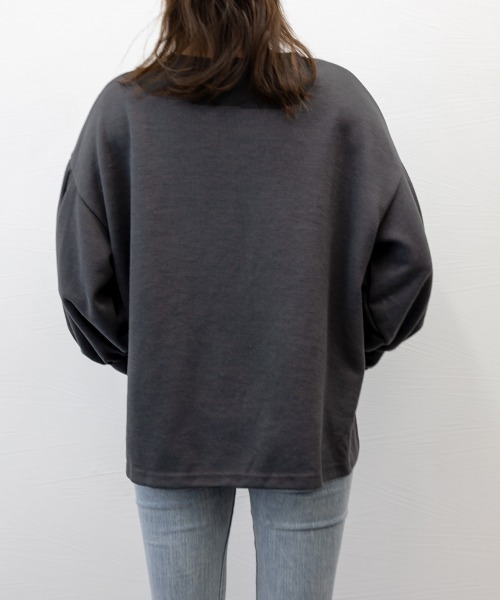 Miniministore(ミニミニストア)の「ボリューム袖 スウェット レディース長袖(スウェット・レディース・ブラック/アイボリー/ライトグレー/ダークグレー・FREE)」の19枚目の写真