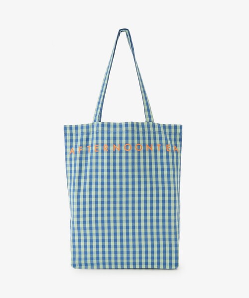 Afternoon Tea(アフタヌーンティー)の「ギンガムチェックトートバッグM(トートバッグ・レディース・ブラック/グリーン/パープル/オレンジ・ONE SIZE)」の2枚目の写真