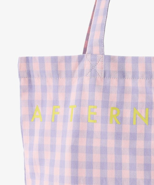 Afternoon Tea(アフタヌーンティー)の「ギンガムチェックトートバッグM(トートバッグ・レディース・ブラック/グリーン/パープル/オレンジ・ONE SIZE)」の18枚目の写真