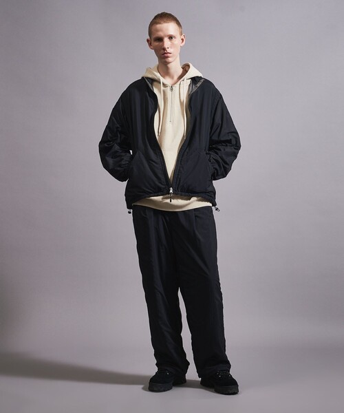 MONKEY TIME（モンキータイム）の「＜monkey time＞ タフタ ボンディング ワイド 2P ストレート パンツ -セットアップ対応-（その他パンツ・メンズ・ブラック/ダークグレー・S/M/L）」の20枚目の写真