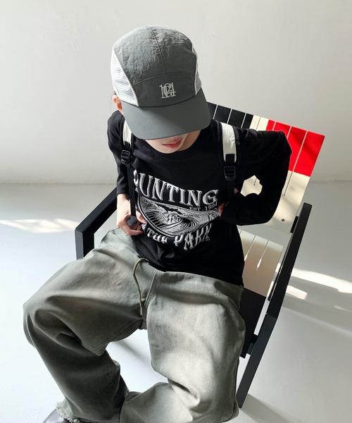 FOLLOWIN（フォロウィン）の「[UNISEX][カップルコーデにおススメ！]オーバーフィットプリントロング長袖Tシャツ（Tシャツ/カットソー・レディース・チャコールグレー/ブラック/オートミール/ホワイト・FREE）」の16枚目の写真