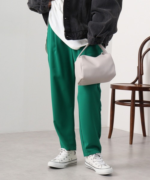 A.N.L(エーエヌエル レーベル)の「A.N.L テーパードパンツ(その他パンツ・レディース・レッド/グリーン/アイボリー/ブラック・38)」の1枚目の写真