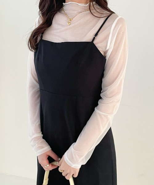 ベロアフリルキャミミニワンピース 605529（ワンピース）｜Heather