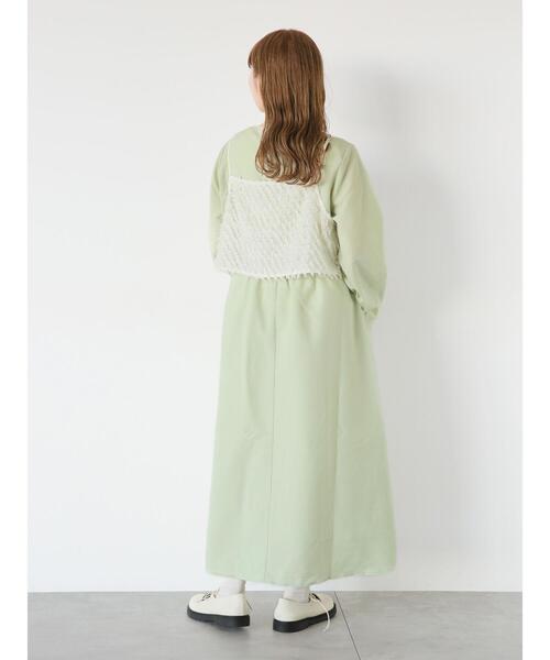 ehka sopo（エヘカソポ）の「リボンキャミセットワンピース（ワンピース・レディース・ブラック/グリーン/ベージュ/キナリ・F）」の20枚目の写真