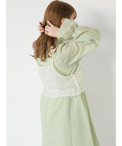 ehka sopo（エヘカソポ）の「リボンキャミセットワンピース（ワンピース・レディース・ブラック/グリーン/ベージュ/キナリ・F）」の22枚目の写真