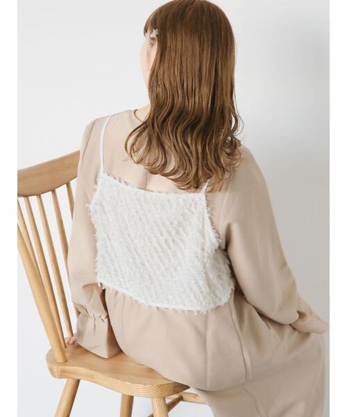 ehka sopo（エヘカソポ）の「リボンキャミセットワンピース（ワンピース・レディース・ブラック/グリーン/ベージュ/キナリ・F）」の5枚目の写真