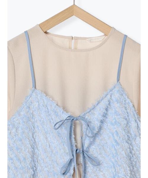 ehka sopo（エヘカソポ）の「リボンキャミセットワンピース（ワンピース・レディース・ブラック/グリーン/ベージュ/キナリ・F）」の11枚目の写真