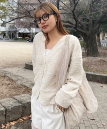 ファンシーヤーンカットカーディガン 春服