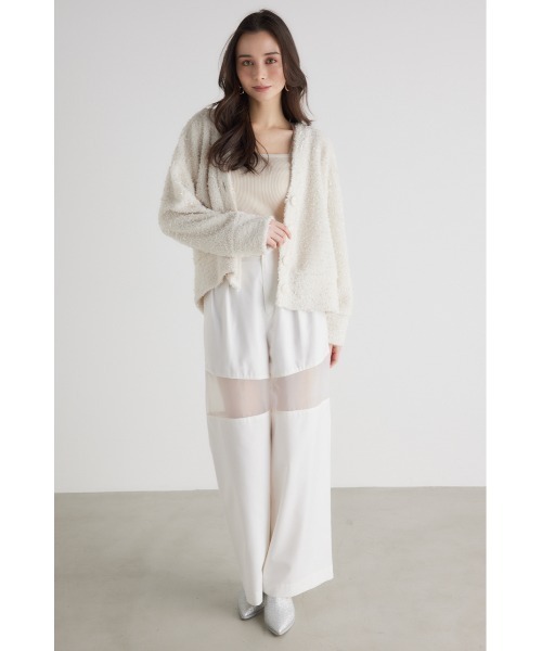 rienda(リエンダ)の「ファンシーヤーンカットカーディガン 春服(カーディガン/ボレロ・レディース・グレー/ホワイト/ピンク・FREE)」の14枚目の写真