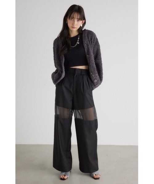 rienda(リエンダ)の「ファンシーヤーンカットカーディガン 春服(カーディガン/ボレロ・レディース・グレー/ホワイト/ピンク・FREE)」の5枚目の写真