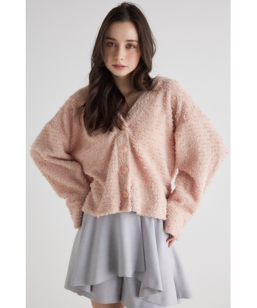 rienda(リエンダ)の「ファンシーヤーンカットカーディガン 春服(カーディガン/ボレロ・レディース・グレー/ホワイト/ピンク・FREE)」の22枚目の写真