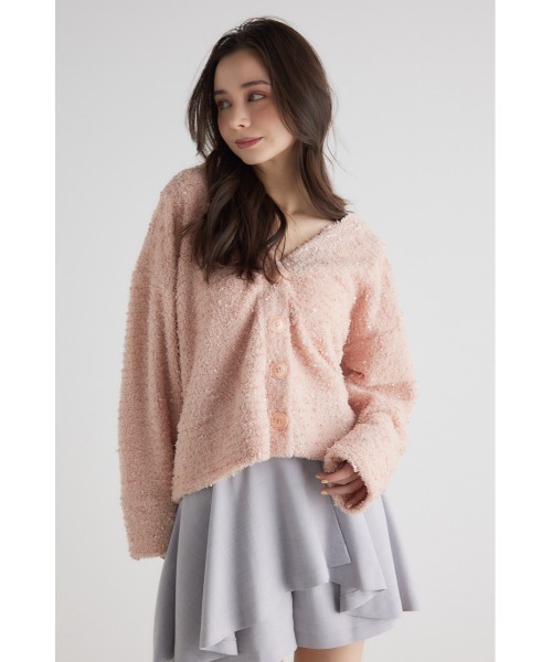 rienda(リエンダ)の「ファンシーヤーンカットカーディガン 春服(カーディガン/ボレロ・レディース・グレー/ホワイト/ピンク・FREE)」の21枚目の写真