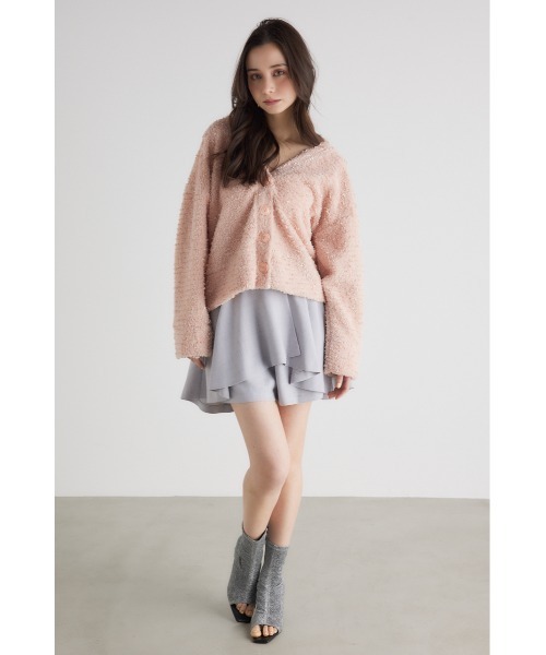 rienda(リエンダ)の「ファンシーヤーンカットカーディガン 春服(カーディガン/ボレロ・レディース・グレー/ホワイト/ピンク・FREE)」の20枚目の写真