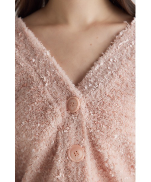 rienda(リエンダ)の「ファンシーヤーンカットカーディガン 春服(カーディガン/ボレロ・レディース・グレー/ホワイト/ピンク・FREE)」の17枚目の写真