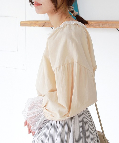 Crisp(クリスプ)の「プチフリルカラーブラウス(シャツ/ブラウス・レディース・ブラック/アイボリー/イエロー・FREE)」の17枚目の写真