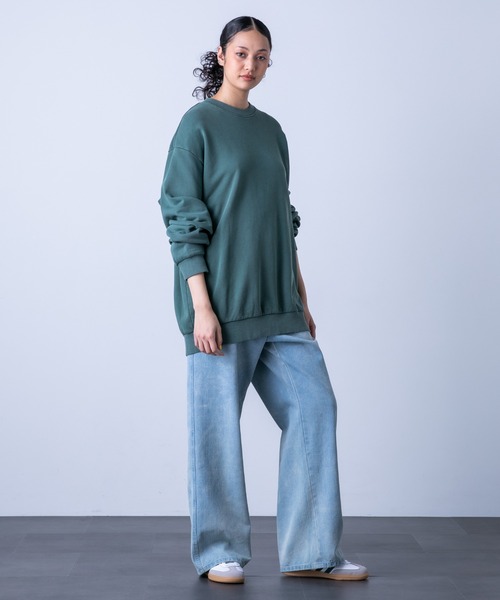 NANO universe（ナノユニバース）の「「HOTEL PALACE（オテルパラス）」バイオブリーチワイドデニムパンツ（セットアップ可）（デニムパンツ・メンズ・ライトブルー/ブラック・M/L/S）」の10枚目の写真