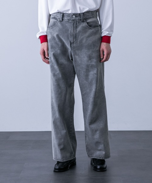 NANO universe（ナノユニバース）の「「HOTEL PALACE（オテルパラス）」バイオブリーチワイドデニムパンツ（セットアップ可）（デニムパンツ・メンズ・ライトブルー/ブラック・M/L/S）」の18枚目の写真