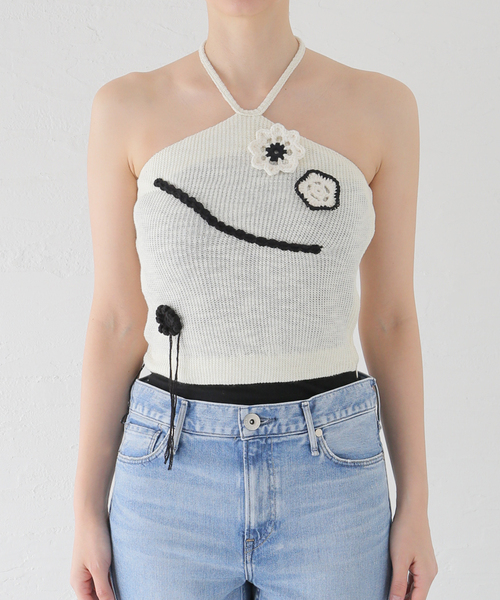 KIJUN/キジュン】 Sophie Halter-Neck Top