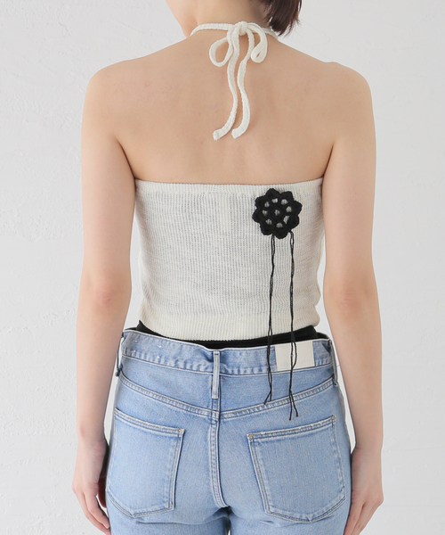 KIJUN/キジュン】 Sophie Halter-Neck Top